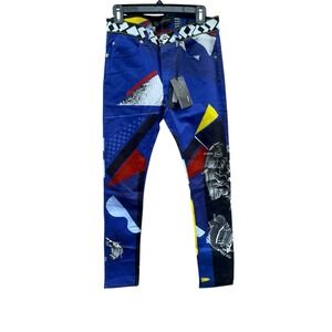 Versace Runway‎ Graphic Art Jeans Medusa CLG Italy $1,500 Retail Rare